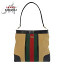 美品 GUCCI グッチ シェリーライン ベージュ ブラウン ゴールド金具 キャンバス /レザー 001 4231 ショルダーバッグ レディース 504103 【中古】