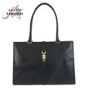 美品 GUCCI グッチ ジャッキー ブラック 黒 シルバー金具 レザー 002 1074 トートバッグ ショルダーバッグ レディース 504088 【中古】