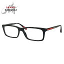 美品 PRADA プラダ リネアロッサ ブラック 黒 レッド プラスチック VPS 02C 55▫︎17 1AB-101 140 メガネ メガネフレーム 男女兼用 メンズ 504332 【中古】