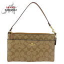 超美品 COACH コーチ シグネチャー ベージュ ブラウン ゴールド金具 PVC F1832 ハンドバッグ アクセサリーポーチ レディース 505000 【中古】