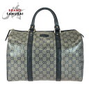 GUCCI グッチ GGクリスタル グレー ブラック ゴールド 金具 PVC 193603 ハンドバッグ ボストンバッグ レディース 505141 【中古】