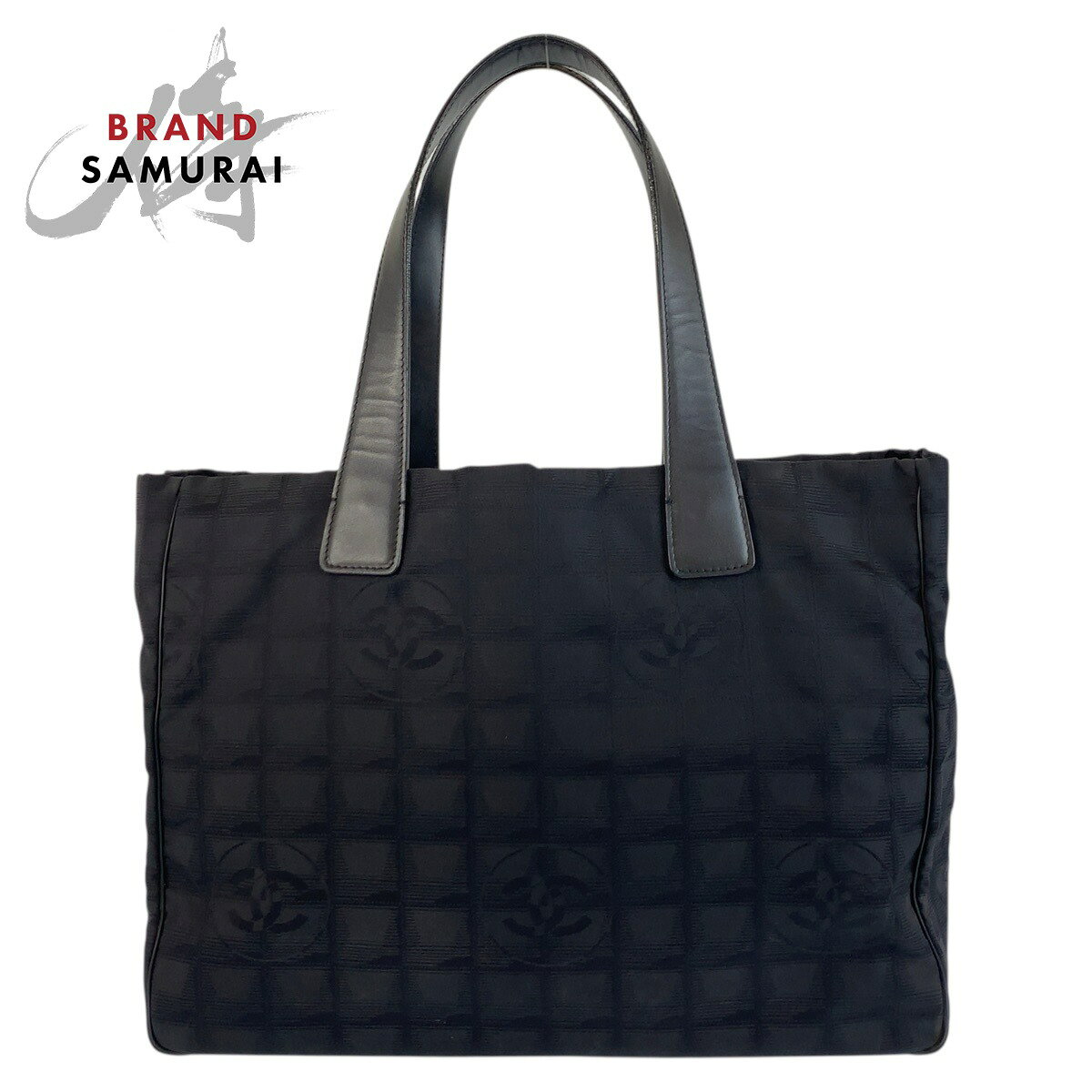 美品 CHANEL シャネル ニュートラベルライン トートMM ブラック 黒 ゴールド金具 ナイロン トートバッグ ショルダーバッグ レディース 505655 【中古】