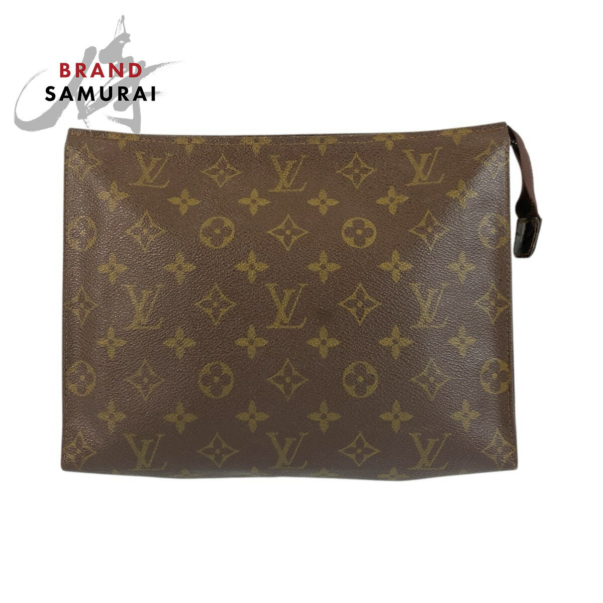 美品 LOUIS VUITTON ルイヴィトン ヴィンテージ モノグラム ポッシュ トワレット ブラウン PVC M47542 クラッチバッグ ポーチ メンズ 506195 【中古】(4)