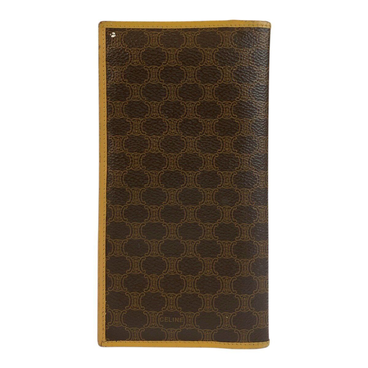 CELINE セリーヌ マカダム ブラウン PVC M152 長財布 札入れ メンズ 601077 【中古】