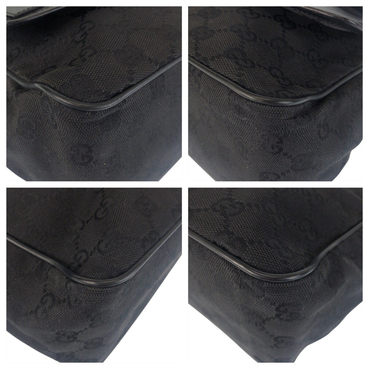 美品 GUCCI グッチ ブラック 黒 シルバー金具 GGキャンバス /レザー 28562 ショルダーバッグ メッセンジャーバッグ レディース 600669 【中古】