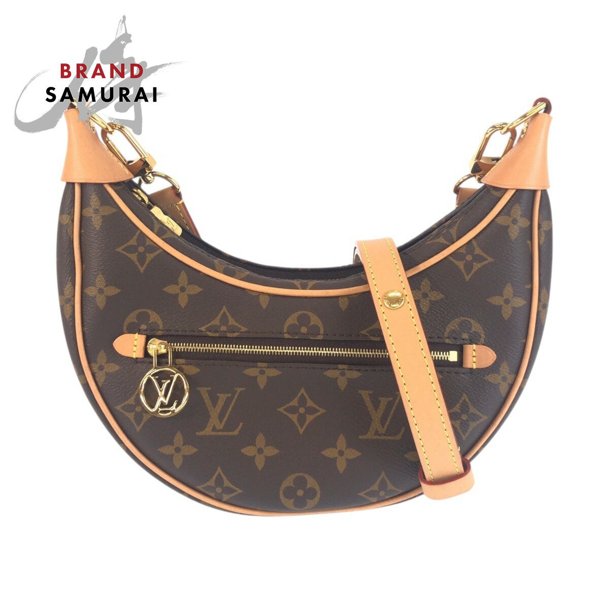 美品 LOUIS VUITTON ルイヴィトン モノグラム ループ ブラウン ゴールド金具 PVC /レザー M81098 ショルダーバッグ ハンドバッグ 2WAY レディース 600788 【中古】