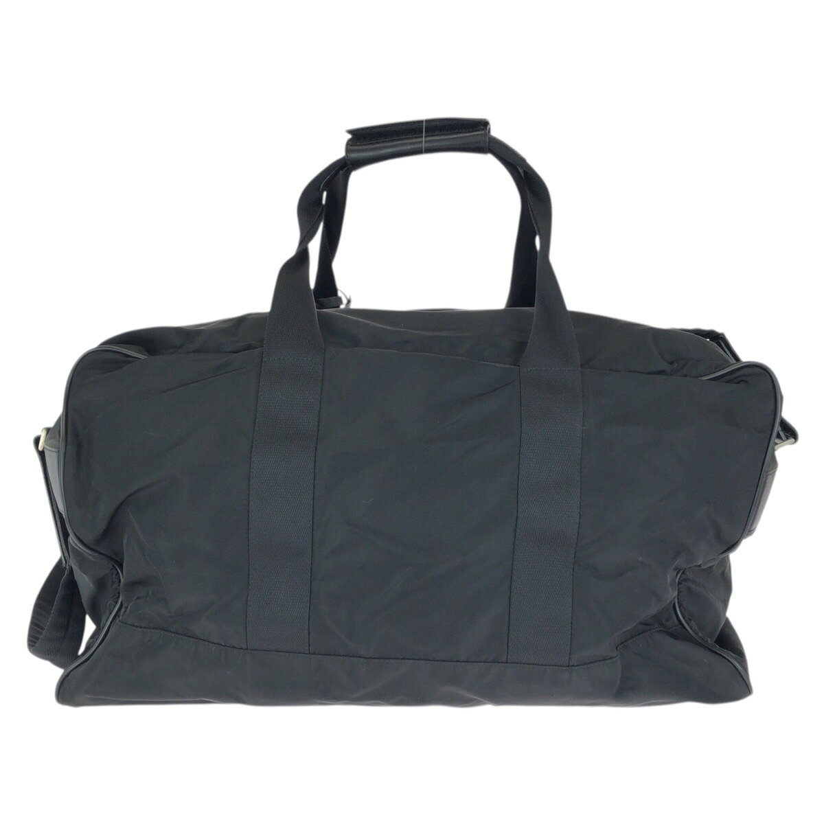 美品 PRADA プラダ テスート サフィアーノ 三角ロゴプレート 2way ブラック 黒 シルバー金具 ナイロン /レザー ボストンバッグ 旅行バッグ 男女兼用 メンズ 601708 【中古】 brandshoploop-10058006 BRAND SAMURAI サンプル画像2