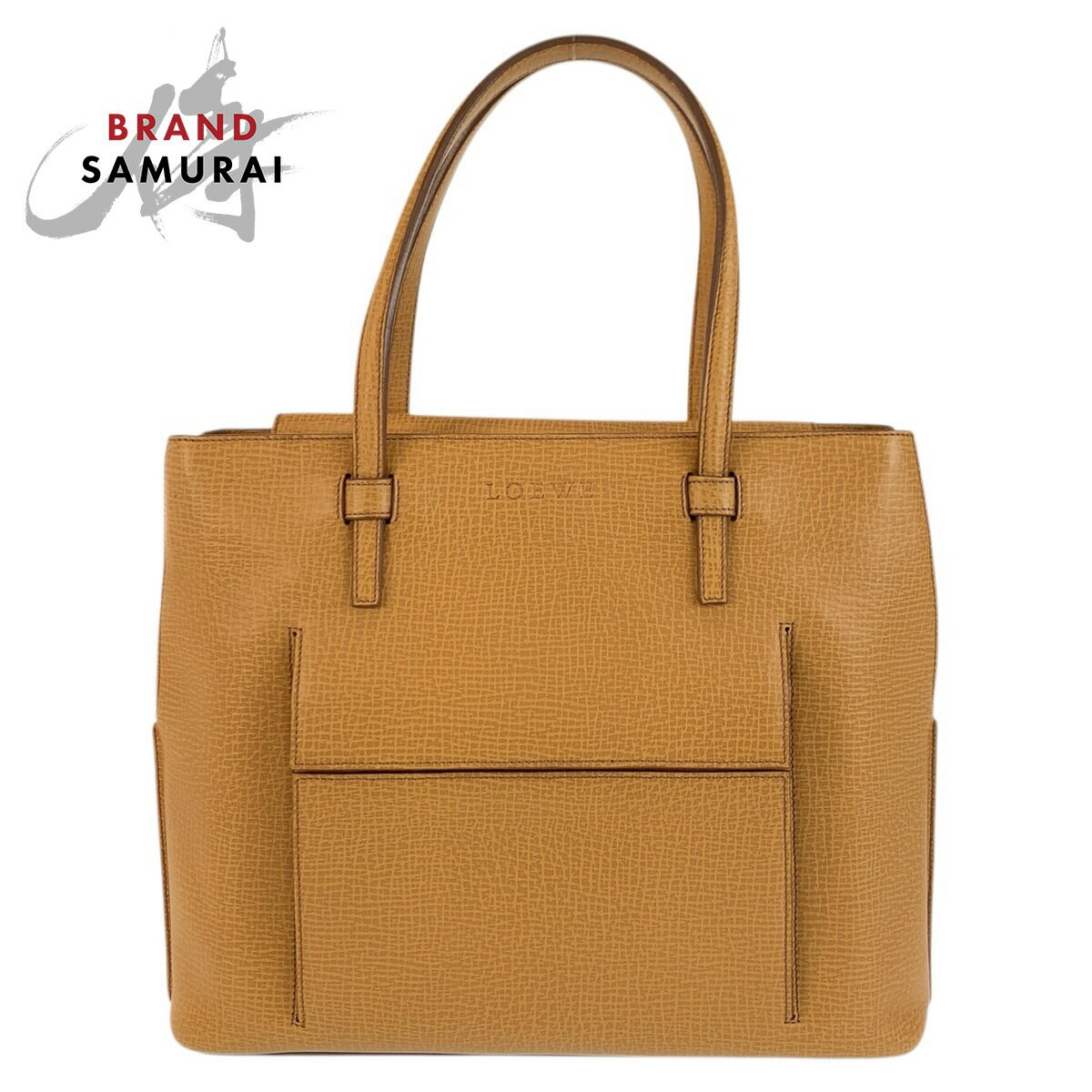 美品 LOEWE ロエベ ヴィンテージ ベージュ ゴールド金具 レザー ハンドバッグ トートバッグ レディース 601911 【中古】