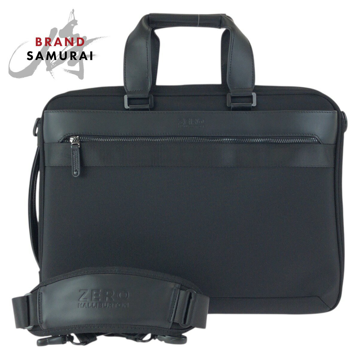 Zero Halliburton - 新品未使用 ZERO HALLIBURTON ゼロハリバートン ZB-D 2way ブラック 黒 ガンメタ金具 ナイロン /レザー ビジネスバッグ ブリーフケース ショルダーバッグ メンズ 601865 【中古】