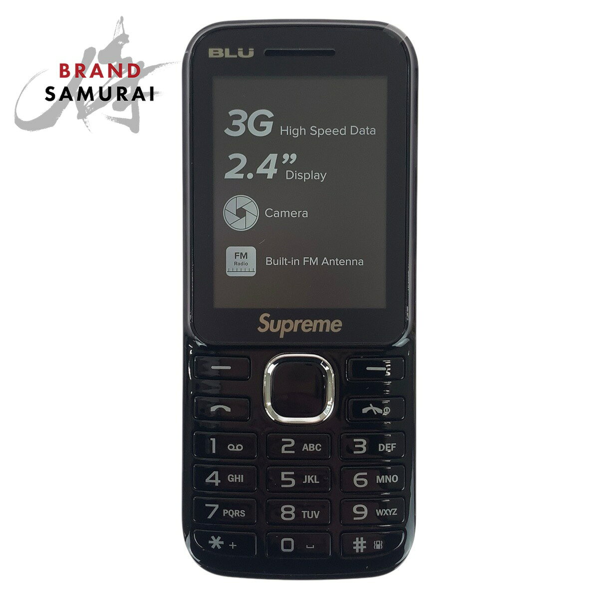 新品未使用 Supreme シュプリーム Supreme×BLU Zoey 2.4 3G ブラック ホワイト プラスチック A037A 携帯電話 フィー…