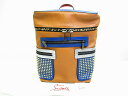 【超美品】 クリスチャン ルブタン Christian Louboutin スパイク スタッズ APOLOUBI バックパック リュックサック メンズ レディース ブラウン×ブルー×シルバー 【中古】(4)