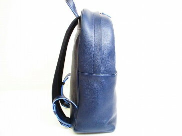 【新品同様】ディオール オム Dior HOMME レザー リュックサック バックパック メンズ ネイビー×ライトブルー 【中古】