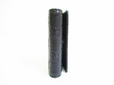 【新古品】グッチ GUCCI シマ GG キャンバス レザー 6連キーケース キーリング メンズ レディース 黒 【中古】