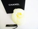 【新品同様】 シャネル CHANEL ファブリック カメリア コサージュ ブローチ ホワイト 【中古】