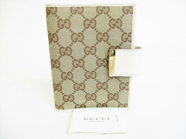 【未使用保管品】 グッチ GUCCI GGキャンバス 手帳カバー システム手帳 メンズ レディース 【中古】