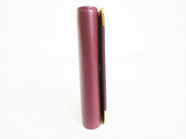 【未使用保管品】 カルティエ Cartier マスト ドゥ カルティエ カーフレザー 6連 キーケース キーリング メンズ レディース ボルドー 【中古】