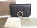 【展示保管品】 ブルガリ BVLGARI ブルガリブルガリ ロゴクリップ グレインレザー 小銭入れ コインケース メンズ レディース 黒 【中古】