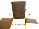 【希少】 【未使用保管品】 ルイヴィトン LOUIS VUITTON タイガ アジェンダ PM 手帳カバー システム手帳 メンズ グリズリ 【中古】