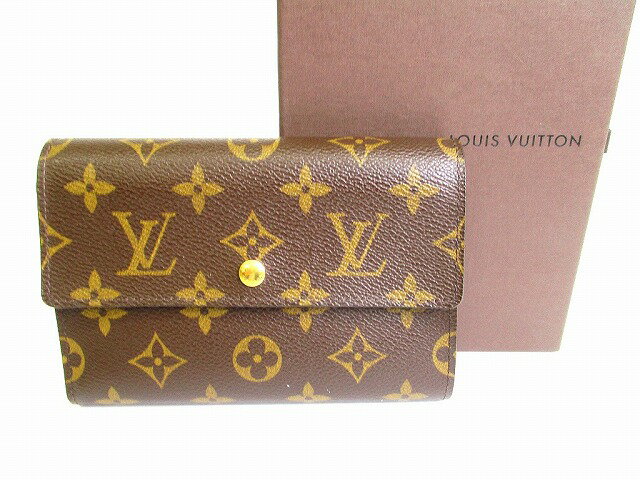 【新品同様】 ルイヴィトン LOUIS VUITTON モノグラム ポルトトレゾール エテュイ パピエ 2つ折り 財布 コンパクト財布 【中古】