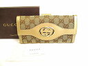 【未使用保管品】 グッチ GUCCI GGキャンバス インターロッキング G スーキー 2つ折り財布 長財布 ロングウォレット ブラウン×ベージュ 【中古】(4)
