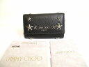 【未使用保管品】 ジミーチュウ Jimmy Choo メタル スタッズ シルバー金具 ネプチューン 6連 キーケース メンズ レディース 黒 【中古】
