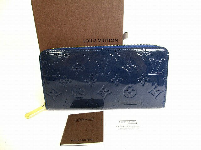 【未使用保管品】 ルイヴィトン LOUIS VUITTON ヴェルニ ゴールド金具 ジッピーウォレット ラウンドファスナー 長財布 メンズ レディース グランブルー 【中古】のサムネイル