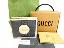【未使用保管品】 グッチ GUCCI オフ ザ グリッド Off The Grid 2つ折り 財布 コインウォレット メンズ レディース グレー×ベージュ 【中...
