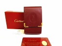 【未使用保管品】 カルティエ Cartier マスト ドゥ カルティエ レザー タバコケース シガレットケース メンズ レディース 【中古】