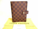 【未使用保管品】 ルイヴィトン LOUIS VUITTON ダミエ アジェンダ MM 手帳カバー システム手帳 メンズ レディース 【中古】