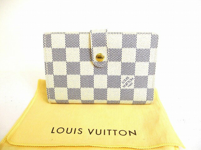 【未使用保管品】 ルイヴィトン LOUIS VUITTON ダミエ アズール ポルトフォイユ ヴィエノワ 2つ折り 財布 コンパクトウォレット 【中古】