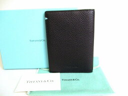 【未使用保管品】 ティファニー Tiffany & Co. レザー パスポートカバー 手帳カバー ノートカバー メンズ レディース 黒 【中古】