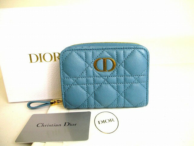 【未使用保管品】 クリスチャン ディオール Christian Dior カロ カーフスキン スカーレットウォレッ...