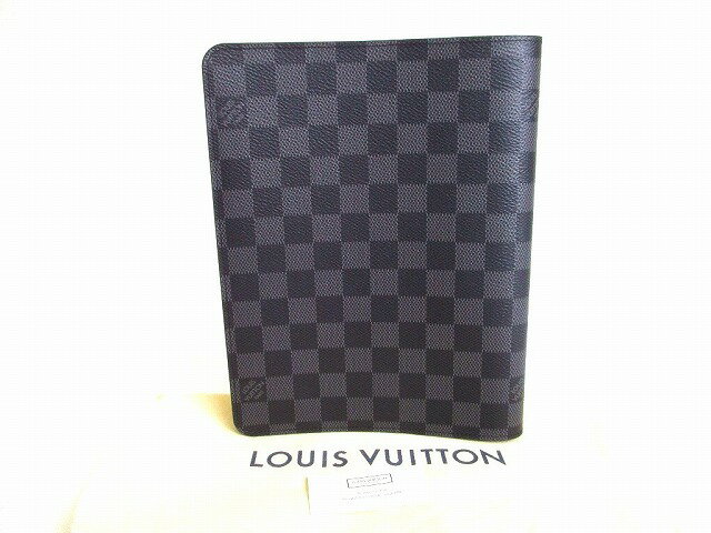 【未使用保管品】 ルイヴィトン LOUIS VUITTON ダミエグラフィット アジェンダ ビューロー A5 手帳カバ..