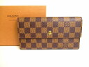 【未使用保管品】 ルイヴィトン LOUIS VUITTON ダミエ ポルトトレゾール インターナショナル 3つ折り 長財布 【中古】