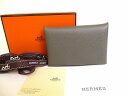 【未使用保管品】 エルメス HERMES エバーカラー カルヴィ カードケース 名刺入れ パスケース IDケース メンズ レディース グリメイヤー 【中古】
