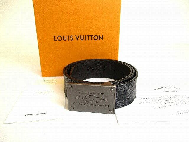 【新品同様】 ルイヴィトン LOUIS VUITTON ダミエグラフィット アンフィニ リバーシブル サンチュール ..