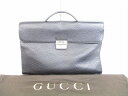 【美品】グッチ GUCCI レザー ブリーフケース ビジネスバッグ メンズ 黒 【中古】