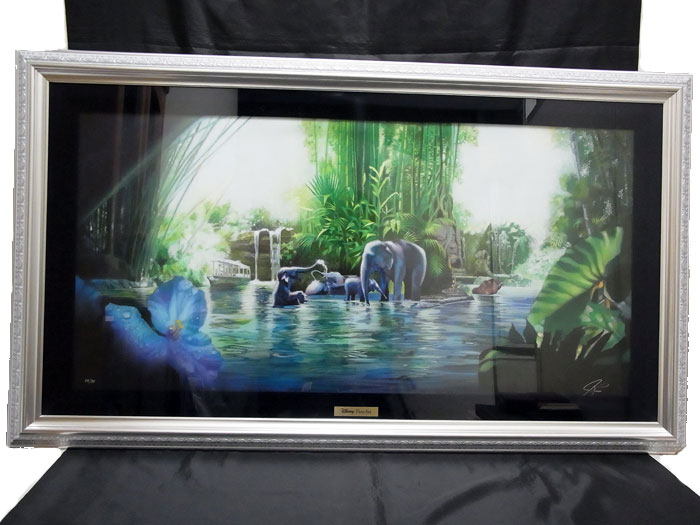 【送料 代引き手数料無料】 【良品】【希少品】 John Rowe ジョン ロー Disney Fine Art ディズニー アート A Jungle Cruise ジークレー 絵画 限定版画