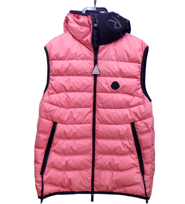   2024SS新作 モンクレール MONCLER NUBIERA GIUBBOTTO 1A00018 5973I 416 ライトダウンベスト メンズ ピンク サイズ2