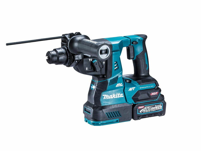 【送料・代引き手数料無料】【未使用 新品】【在庫1点大特価♪】 マキタ makita 28mm 充電式ハンマドリル HR001GRDX ブルー バッテリ2個・充電器付き セット品 40Vmax 2.5Ah 無線連動機能付 ワイヤレスユニット ビット別売り