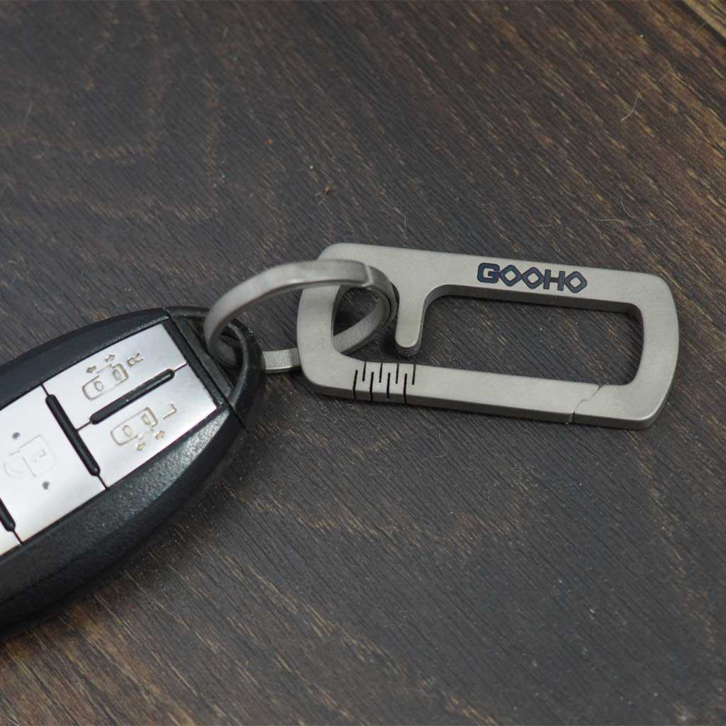 Rakuten - グッホ GOOHO カラビナ付きチタン製キーリング/キーホルダー【新品】　ハンドメイド部品/DIYパーツ