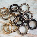 バンブーカラビナ 8角形カラビナ 丸カン 【小】 内径20mm キーホルダー/ハンドメイド/アクセサリー部品 グッホ GOOHO