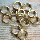 真鍮製丸型カラビナ 丸カンキーリング 19mm ハンドメイド・アクセサリー部品