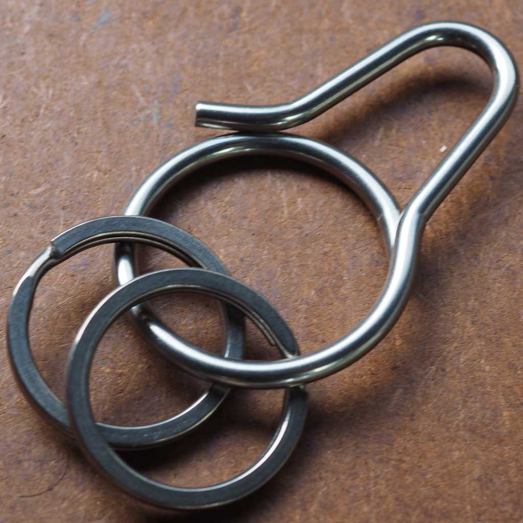 Rakuten - チタン製ダブルキーホルダー　2連キーリング　titanium double Keyring