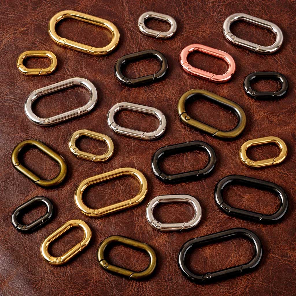 長円形カラビナ 楕円カラビナ オーバルカラビナ ナスカン/キーホルダー ハンドメイド/アクセサリー部品