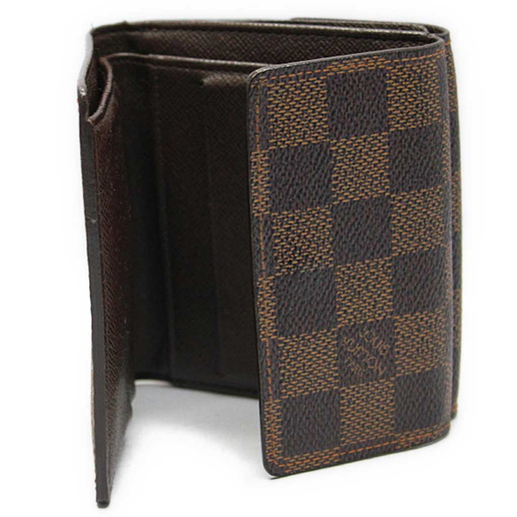ルイヴィトン 財布 ダミエ ポルト フォイユ・ブラザ N60017 縦型ファスナー付き長財布 LOUIS VUITTON　【中古】