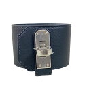 【新品】HERMES エルメスブレスレット 《Kelly Twist, grand modèle》レディースアクセサリーケリーブラックレザー