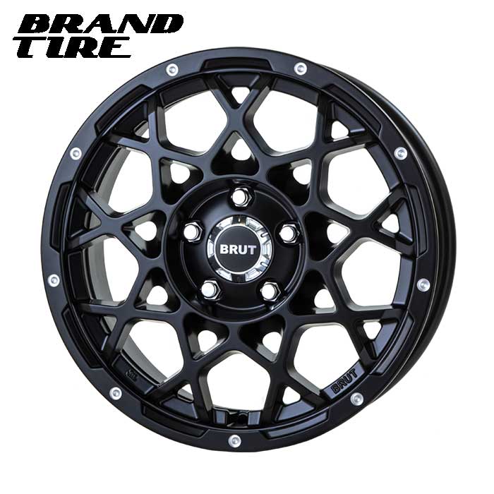 BRUT ブルート BR-55 for ジムニーシエラ 5.5J 16インチ 5穴 PCD:139 インセット +-5 ミルドサテンブラック ホイール単品1本価格