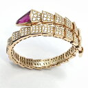 【中古】ブルガリ BVLGARI ブレスレット セルペンティ ヴァイパー Serpenti Viper 347601 Au750 Mサイズ ルベライト 色石 ダ...