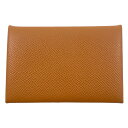 【中古】【HERMES】エルメス カルヴィ カードケース ヴォーエプソン ユニセックス 名刺入れ ゴールド エプソン Y刻印